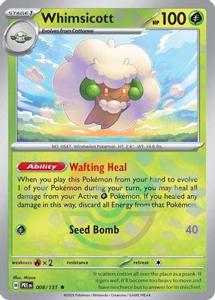 Whimsicott (Poke Ball Pattern) () [SV: Prismatic Evolutions] Holofoil