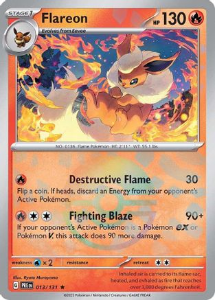Flareon (Poke Ball Pattern) (13) [SV: Prismatic Evolutions] Holofoil - Deck Out Gaming
