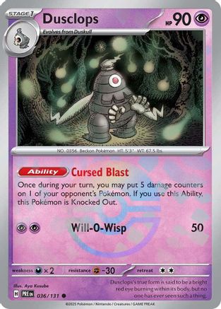 Dusclops (Poke Ball Pattern) (36) [SV: Prismatic Evolutions] Holofoil - Deck Out Gaming