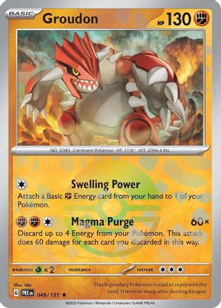 Groudon (Poke Ball Pattern) (49) [SV: Prismatic Evolutions] Holofoil - Deck Out Gaming