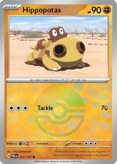 Hippopotas (Poke Ball Pattern) (52) [SV: Prismatic Evolutions] Holofoil - Deck Out Gaming