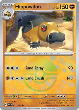 Hippowdon (Poke Ball Pattern) (53) [SV: Prismatic Evolutions] Holofoil - Deck Out Gaming
