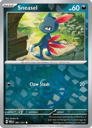 Sneasel (Poke Ball Pattern) (61) [SV: Prismatic Evolutions] Holofoil - Deck Out Gaming
