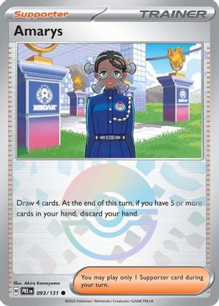 Amarys - 093/131 (Poke Ball Pattern) (93) [SV: Prismatic Evolutions] Holofoil - Deck Out Gaming