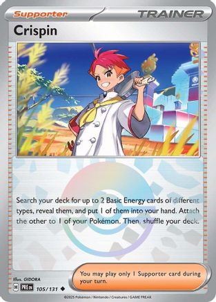 Crispin - 105/131 (Poke Ball Pattern) (105) [SV: Prismatic Evolutions] Holofoil - Deck Out Gaming