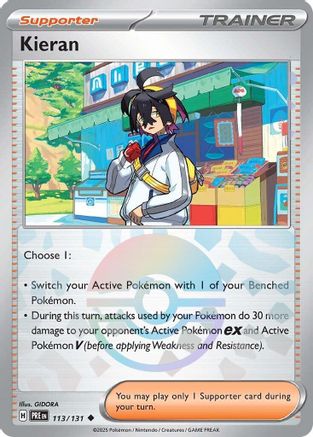 Kieran - 113/131 (Poke Ball Pattern) (113) [SV: Prismatic Evolutions] Holofoil - Deck Out Gaming