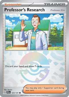Professor's Research [Professor Elm] (Poke Ball Pattern) (123) [SV: Prismatic Evolutions] Holofoil - Deck Out Gaming