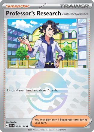 Professor's Research [Professor Sycamore] (Poke Ball Pattern) (125) [SV: Prismatic Evolutions] Holofoil - Deck Out Gaming