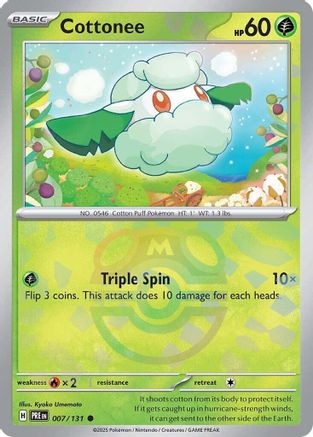 Cottonee (Master Ball Pattern) (7) [SV: Prismatic Evolutions] Holofoil - Deck Out Gaming
