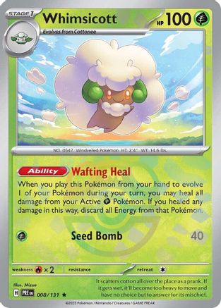 Whimsicott (Master Ball Pattern) () [SV: Prismatic Evolutions] Holofoil