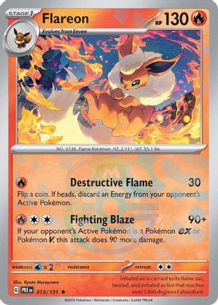 Flareon (Master Ball Pattern) (13) [SV: Prismatic Evolutions] Holofoil - Deck Out Gaming