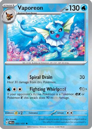 Vaporeon (Master Ball Pattern) () [SV: Prismatic Evolutions] Holofoil