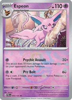 Espeon (Master Ball Pattern) (33) [SV: Prismatic Evolutions] Holofoil - Deck Out Gaming