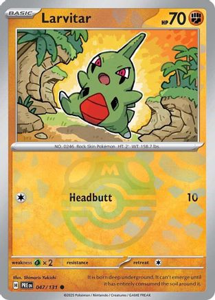 Larvitar (Master Ball Pattern) (47) [SV: Prismatic Evolutions] Holofoil - Deck Out Gaming