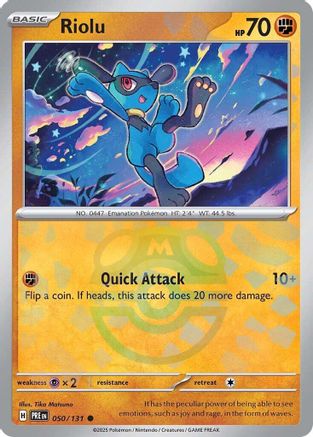 Riolu (Master Ball Pattern) (50) [SV: Prismatic Evolutions] Holofoil - Deck Out Gaming