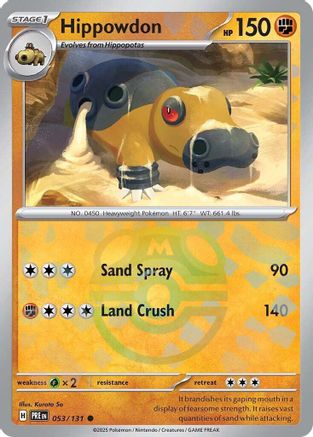 Hippowdon (Master Ball Pattern) (53) [SV: Prismatic Evolutions] Holofoil - Deck Out Gaming