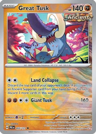 Great Tusk (Master Ball Pattern) (55) [SV: Prismatic Evolutions] Holofoil - Deck Out Gaming