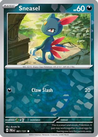 Sneasel (Master Ball Pattern) (61) [SV: Prismatic Evolutions] Holofoil - Deck Out Gaming