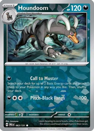 Houndoom (Master Ball Pattern) (63) [SV: Prismatic Evolutions] Holofoil - Deck Out Gaming