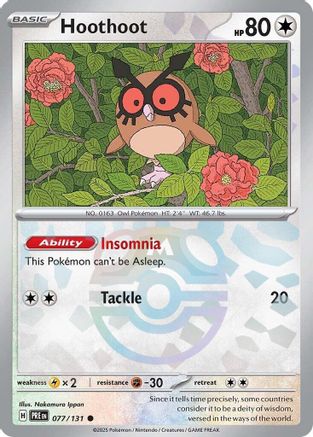 Hoothoot (Master Ball Pattern) (77) [SV: Prismatic Evolutions] Holofoil - Deck Out Gaming