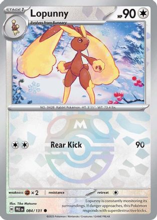 Lopunny (Master Ball Pattern) (84) [SV: Prismatic Evolutions] Holofoil - Deck Out Gaming