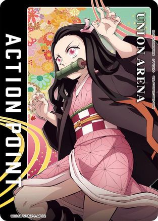 Action Point Card (AP02) (Nezuko Kamado) (UE05BT/KMY-1-AP02) [Demon Slayer: Kimetsu no Yaiba] Foil - Deck Out Gaming