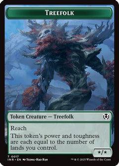 Treefolk // Emblem - Wrenn and Seven Double-Sided Token (17) [Innistrad Remastered] - Deck Out Gaming