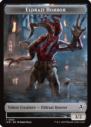 Eldrazi Horror // Human Soldier (0003) Double-Sided Token (1) [Innistrad Remastered] - Deck Out Gaming