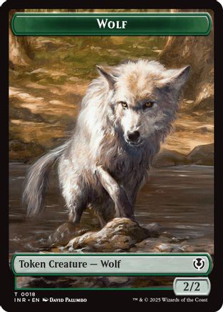 Wolf (0018) // Emblem - Arlinn, Embraced by the Moon Double-Sided Token (18) [Innistrad Remastered] foil - Deck Out Gaming