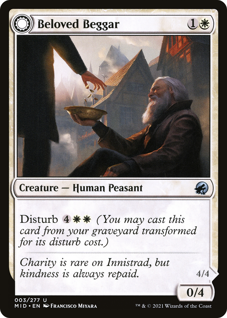 Beloved Beggar // Generous Soul (3) [Innistrad: Midnight Hunt] foil - Deck Out Gaming