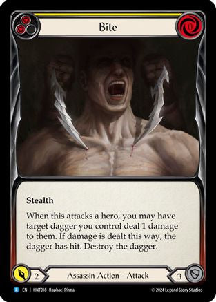 Bite (Yellow) (HNT018) [The Hunted] Rainbow Foil - Deck Out Gaming