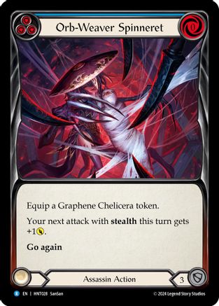Orb-Weaver Spinneret (Blue) (HNT028) [The Hunted] Rainbow Foil - Deck Out Gaming