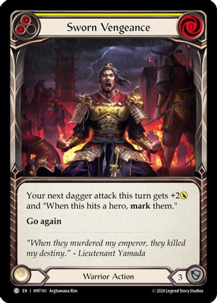 Sworn Vengeance (Yellow) (HNT141) [The Hunted] - Deck Out Gaming