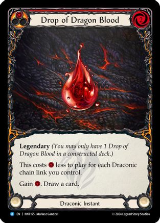 Drop of Dragon Blood (Red) (HNT155) [The Hunted] Rainbow Foil - Deck Out Gaming