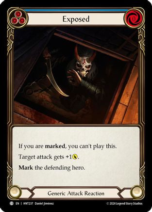 Exposed (Blue) (HNT237) [The Hunted] Rainbow Foil - Deck Out Gaming