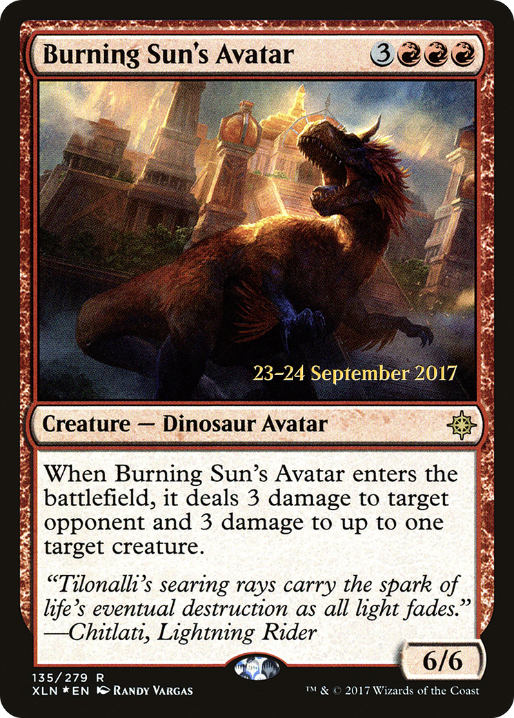 Burning Sun's Avatar (135s) [Prerelease Cards] foil - Deck Out Gaming
