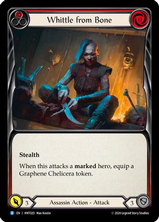 Whittle from Bone (Red) (HNT020) [The Hunted] Rainbow Foil - Deck Out Gaming
