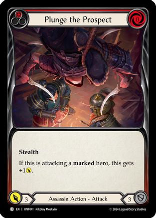 Plunge the Prospect (Red) (HNT041) [The Hunted] Rainbow Foil - Deck Out Gaming