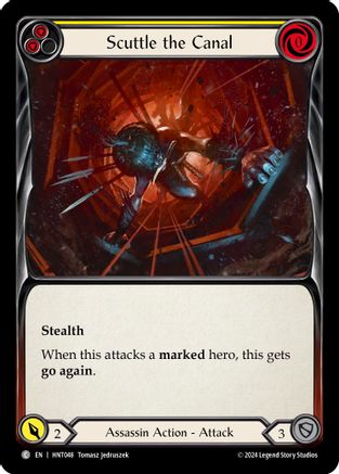 Scuttle the Canal (Yellow) (HNT048) [The Hunted] Rainbow Foil - Deck Out Gaming