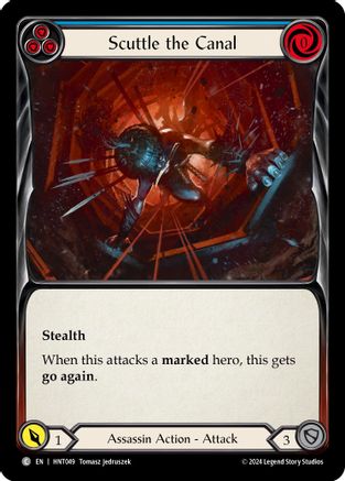 Scuttle the Canal (Blue) (HNT049) [The Hunted] Rainbow Foil - Deck Out Gaming