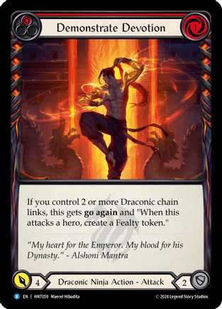 Demonstrate Devotion (Red) (HNT059) [The Hunted] Rainbow Foil - Deck Out Gaming