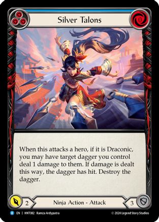 Silver Talons (Blue) (HNT082) [The Hunted] Rainbow Foil - Deck Out Gaming