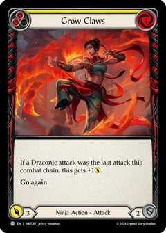 Grow Claws (Yellow) (HNT087) [The Hunted] Rainbow Foil - Deck Out Gaming