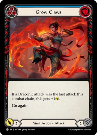 Grow Claws (Blue) (HNT088) [The Hunted] - Deck Out Gaming