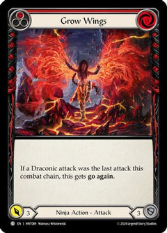 Grow Wings (Red) (HNT089) [The Hunted] Rainbow Foil - Deck Out Gaming