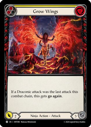 Grow Wings (Yellow) (HNT090) [The Hunted] - Deck Out Gaming