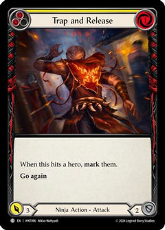 Trap and Release (Yellow) (HNT096) [The Hunted] Rainbow Foil - Deck Out Gaming
