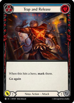 Trap and Release (Blue) (HNT097) [The Hunted] Rainbow Foil - Deck Out Gaming