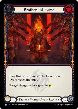 Brothers of Flame (Red) (HNT107) [The Hunted] Rainbow Foil - Deck Out Gaming