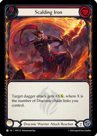 Scalding Iron (Red) (HNT110) [The Hunted] Rainbow Foil - Deck Out Gaming